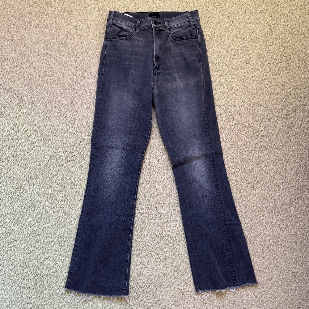 Mother Jeans "The Hustler Ankle Fray" jeans black/gray